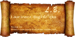 Laurinecz Boglárka névjegykártya