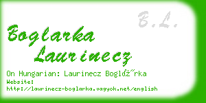 boglarka laurinecz business card